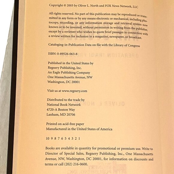 War Stories Operation Iraqi Freedom Hardcover Oliver North Signed First Edition - Picture 9 of 14